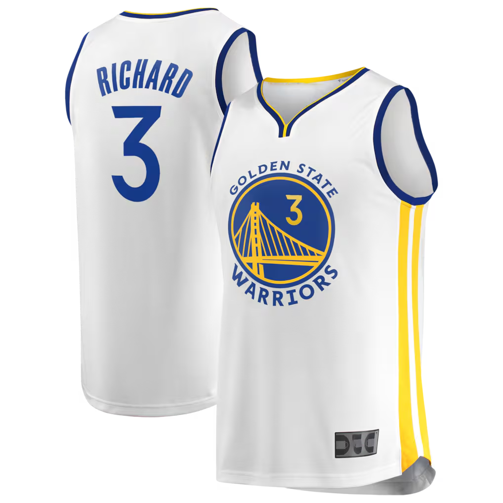 Trusc G.State Warriors #3 Will Richard White Fast Break Replica Player Jerseys - Association Edition