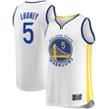 Trusc G.State Warriors #5 Kevon Looney White Fast Break Player Replica Jerseys - Association Edition