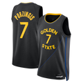 Trusc G.State Warriors #7 Kristaps Porzi??is Black Swingman Jerseys - Statement Edition