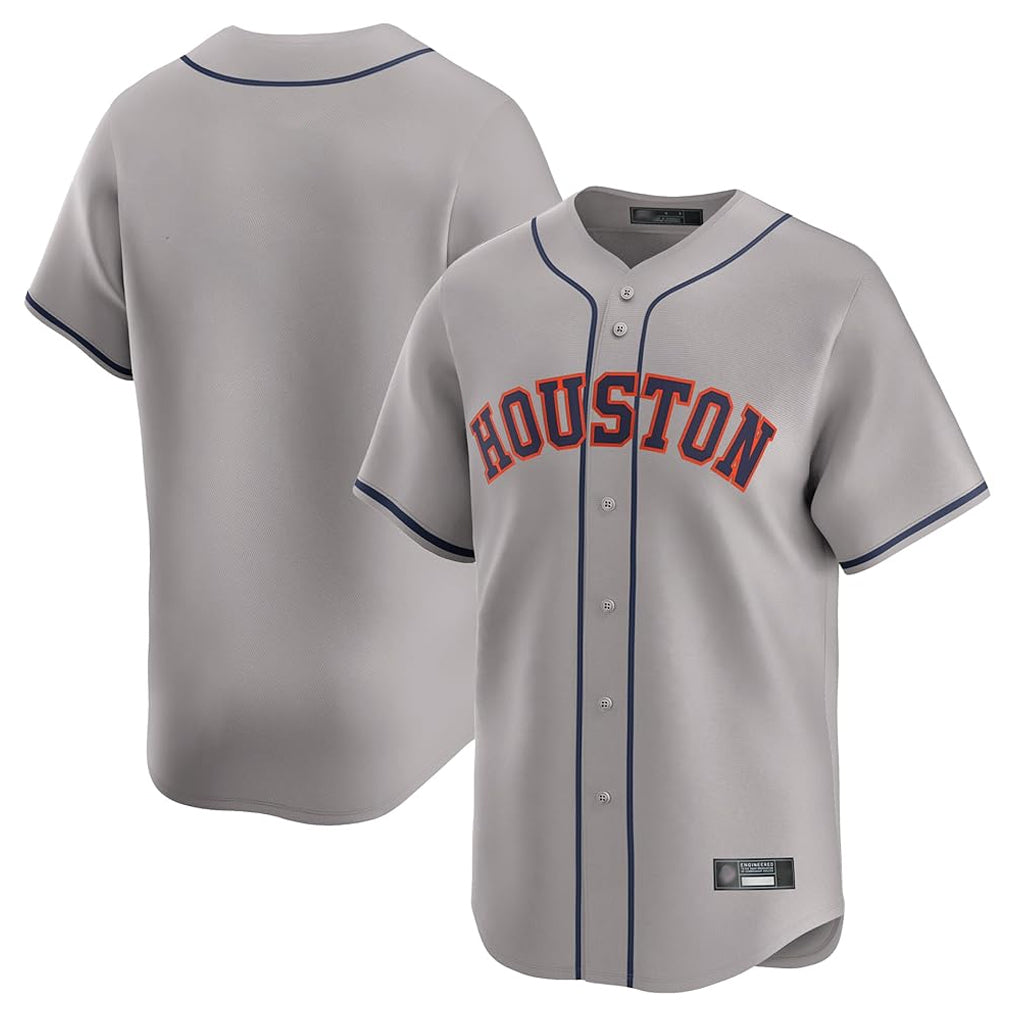 Trusc H.Astros Gray Home Limited Blank Player Stitched Jerseys