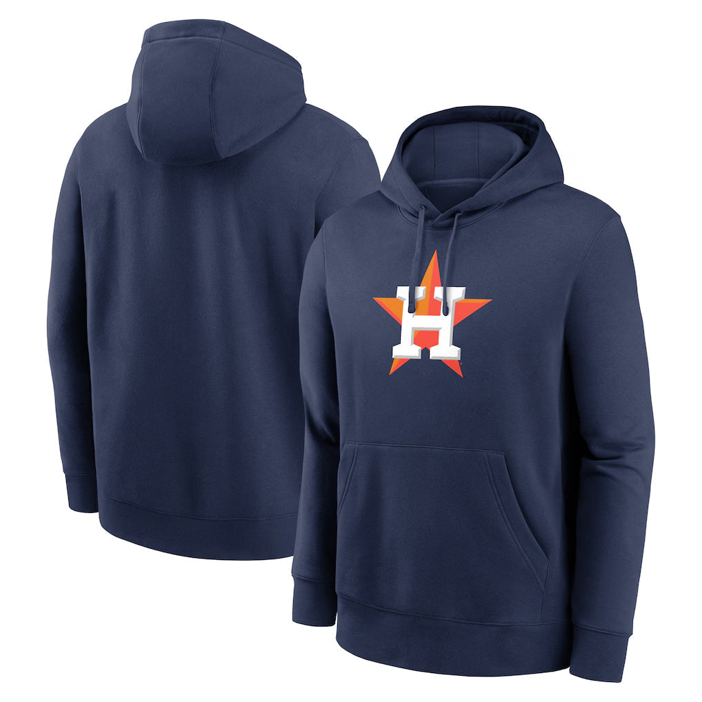 Trusc H.Astros Navy Club Fleece Pullover Hoodie Blank Player Stitched Jerseys
