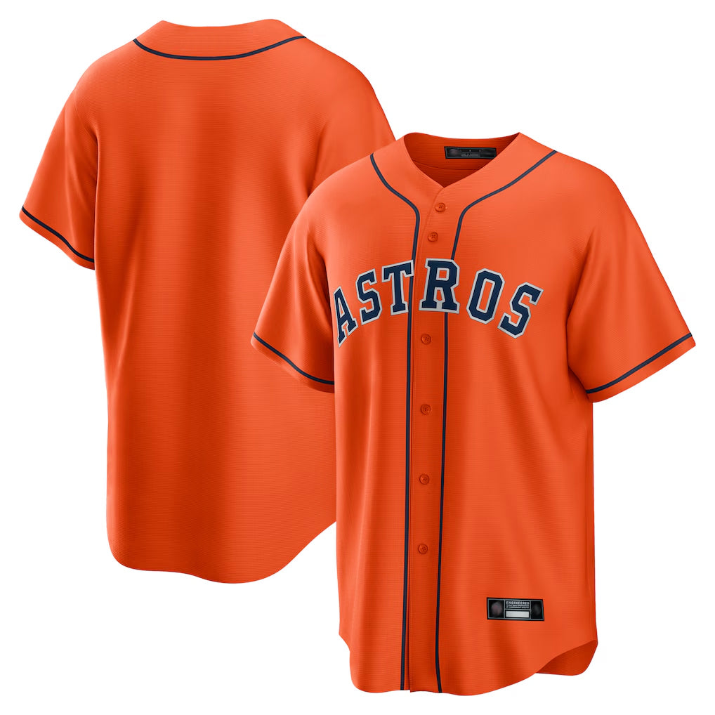 Trusc H.Astros Orange Home Game Blank Player Stitched Jerseys