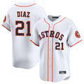 Trusc H.Astros #21 Yainer Diaz Player White Home Limited Stitched Jerseys