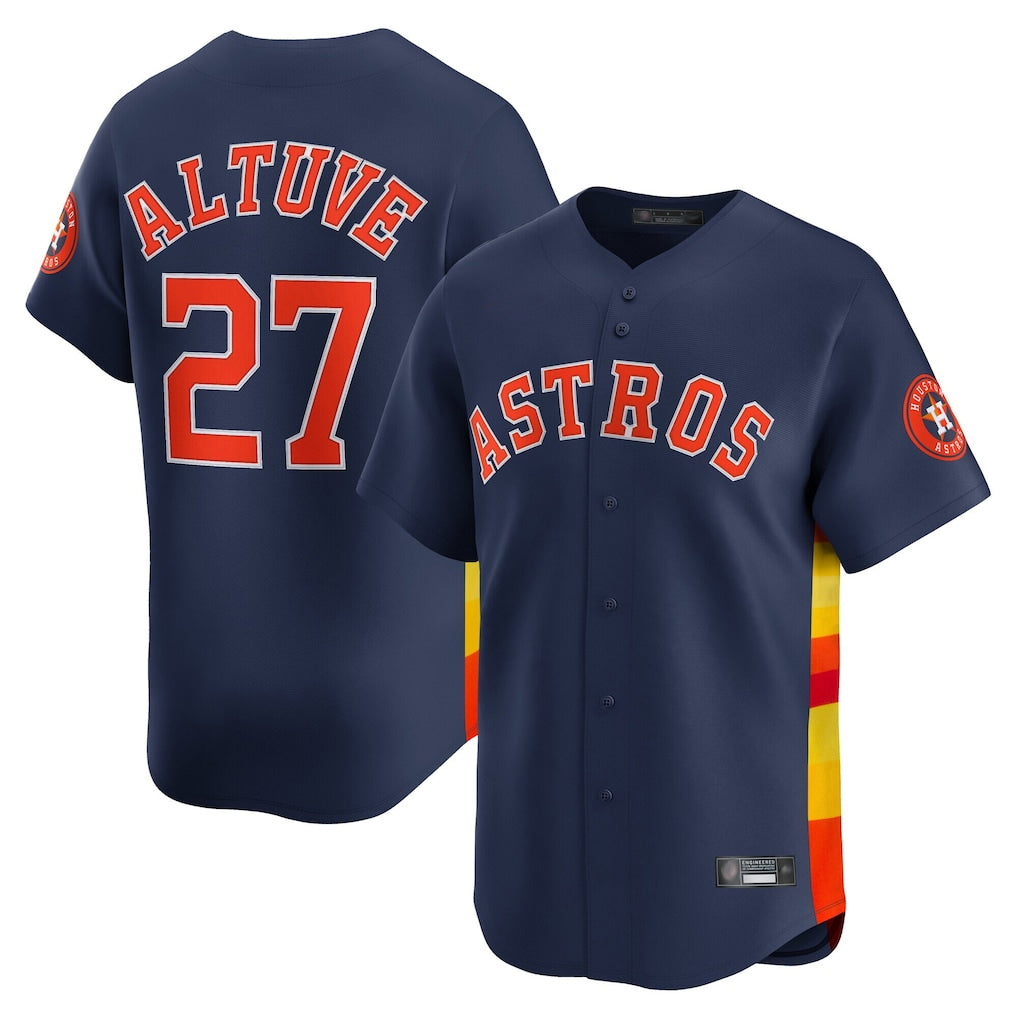 Trusc H.Astros #27 Jose Altuve Player Navy Home Limited Stitched Jerseys