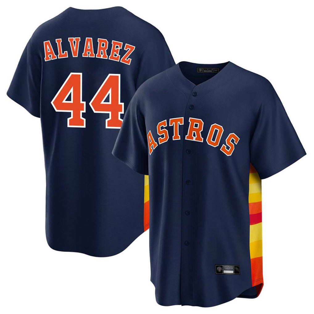Trusc H.Astros #44 Yordan Alvarez Player Navy Home Game Stitched Jerseys