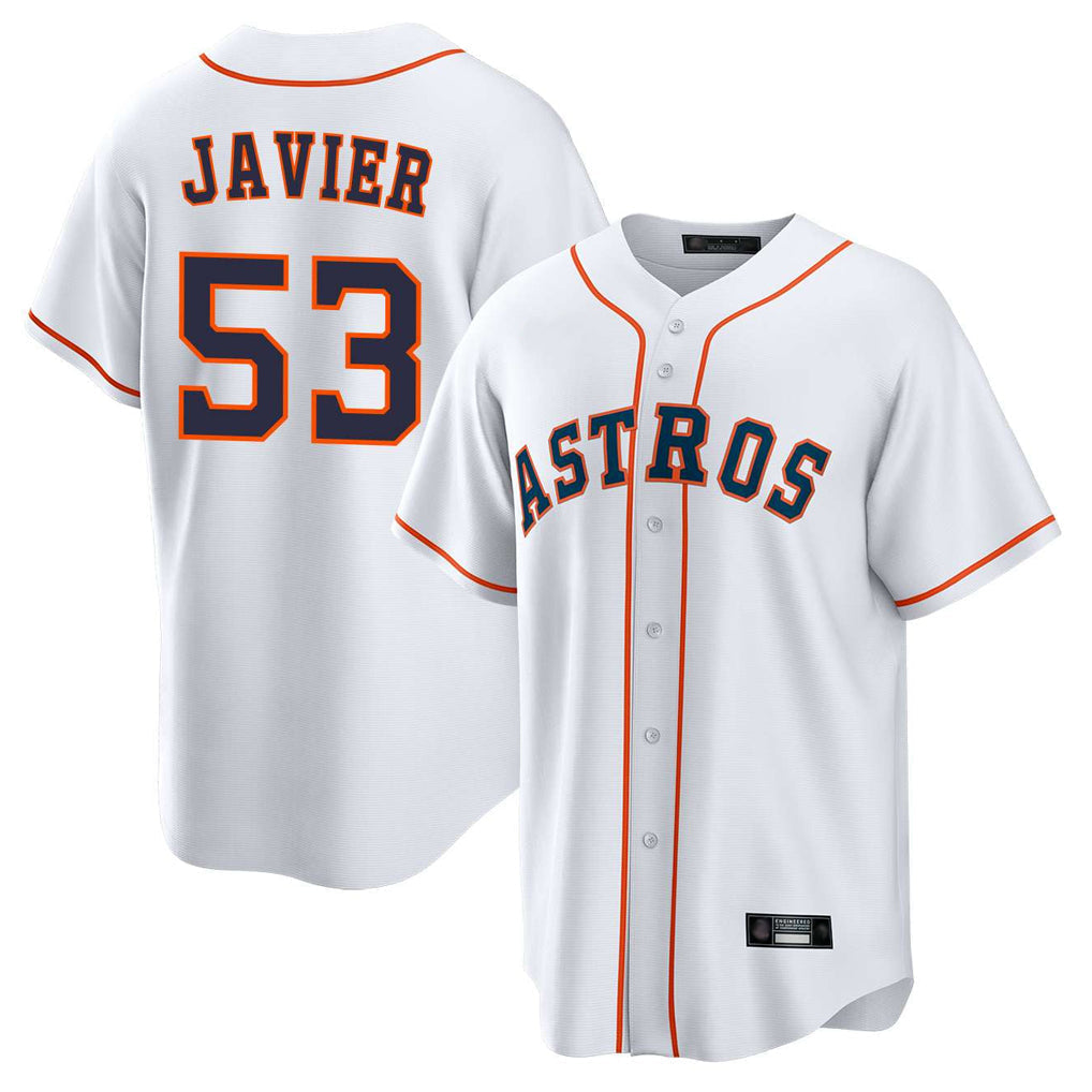 Trusc H.Astros #53 Cristian Javier Player White Home Game Stitched Jerseys