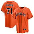Trusc H.Astros #71 Josh Hader Player Orange Home Game Stitched Jerseys