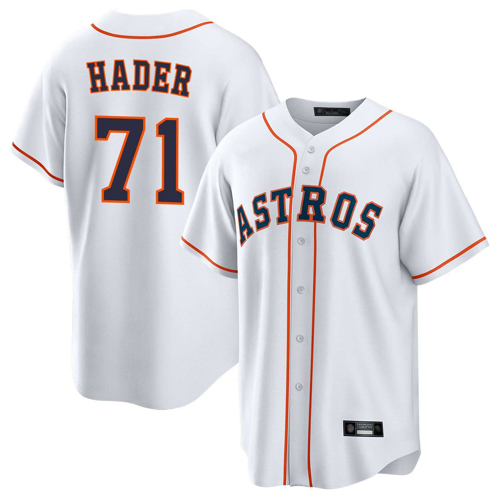 Trusc H.Astros #71 Josh Hader Player White Home Game Stitched Jerseys