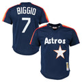 Trusc H.Astros #7 Craig Biggio Player Navy Mitchell & Ness Cooperstown Mesh Limited Stitched Jerseys