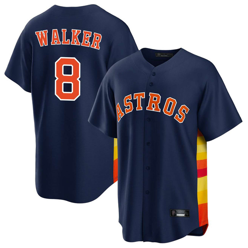Trusc H.Astros #8 Christian Walker Player Navy Home Game Stitched Jerseys
