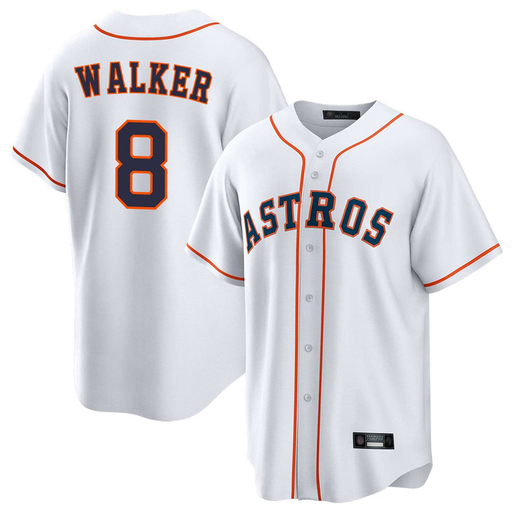 Trusc H.Astros #8 Christian Walker Player White Home Game Stitched Jerseys