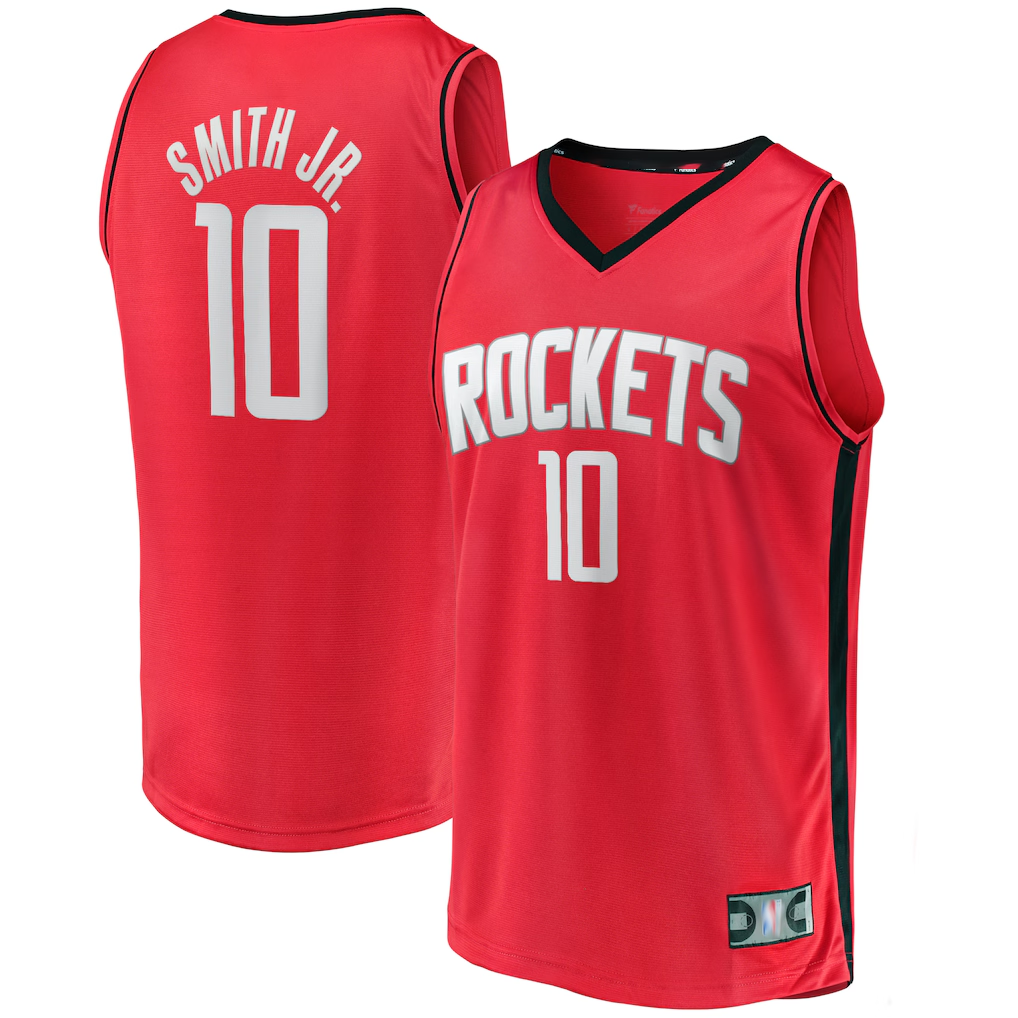 Trusc H.Rockets H.Rockets #10 Jabari Smith Jr. Red Fast Break Replica Player Stitched Jerseys-Icon Edition