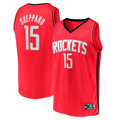 Trusc H.Rockets #15 Reed Sheppard Red 2024 Draft Fast Break Player Stitched Jerseys-Icon Edition