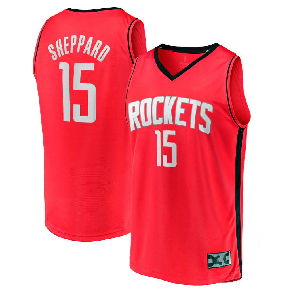 Trusc H.Rockets #15 Reed Sheppard Red 2024 Draft Fast Break Player Stitched Jerseys-Icon Edition