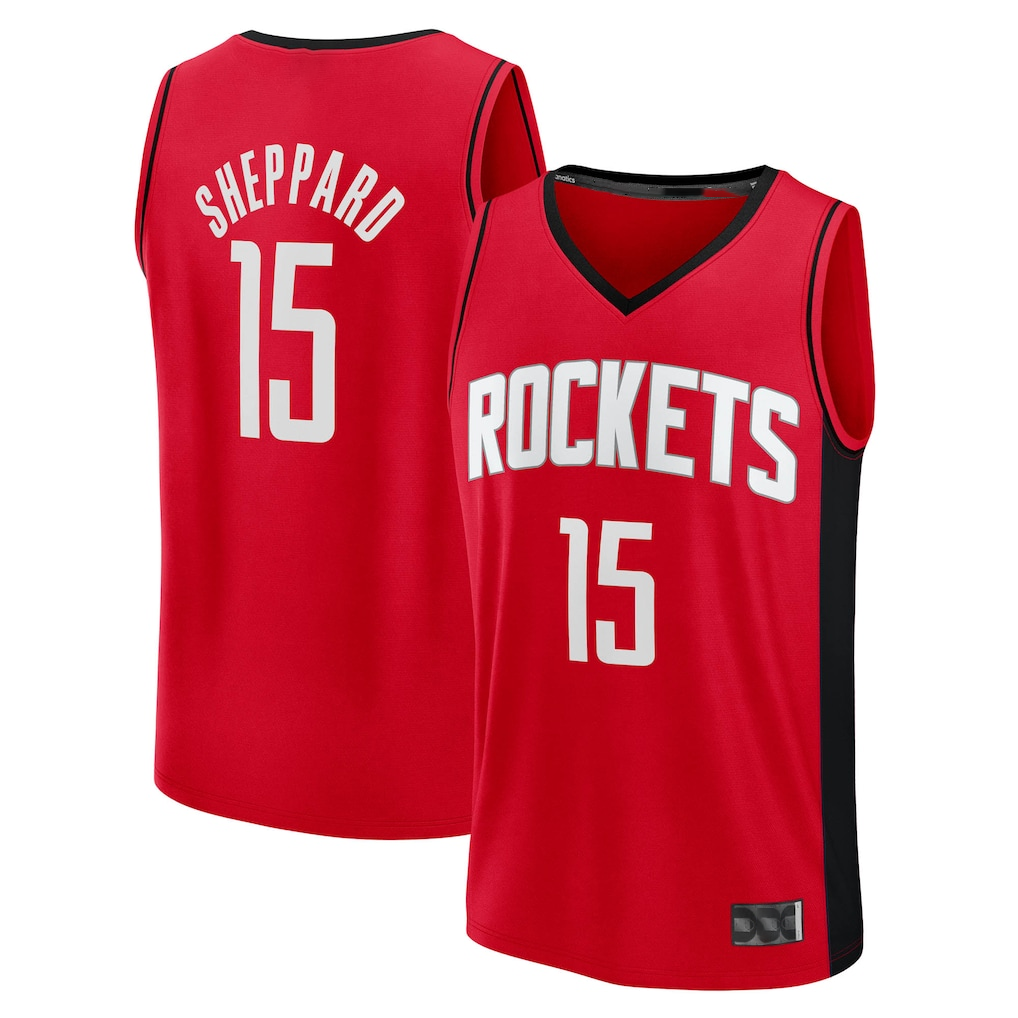 Trusc H.Rockets #15 Reed Sheppard Red Fast Break Replica Stitched Jerseys-Icon Edition