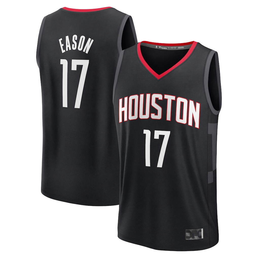 Trusc H.Rockets #17 Tari Eason Black Fast Break Replica Player Stitched Jerseys-Statement Edition