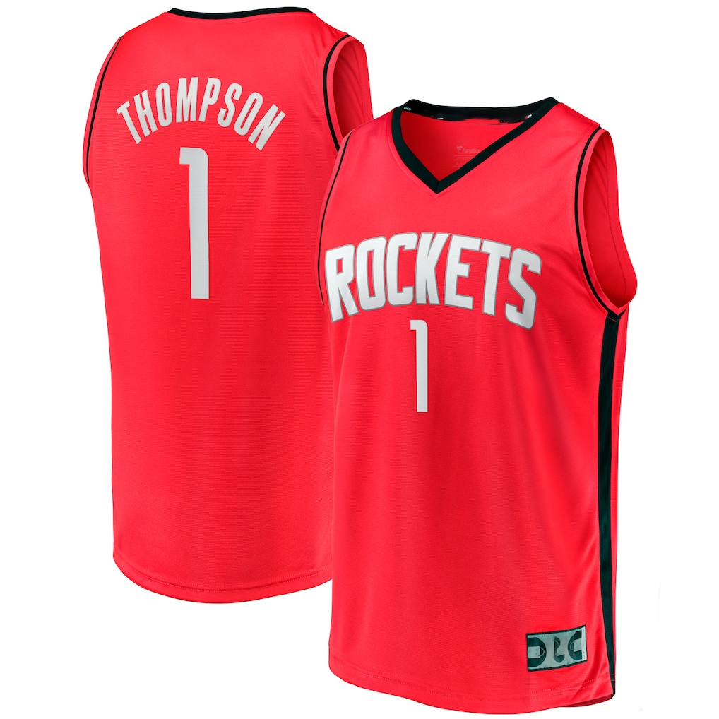 Trusc H.Rockets #1 Amen Thompson Red Fast Break Replica Stitched Jerseys-Icon Edition