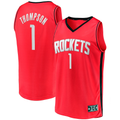 Trusc H.Rockets #1 Amen Thompson Red Fast Break Replica Stitched Jerseys-Icon Edition