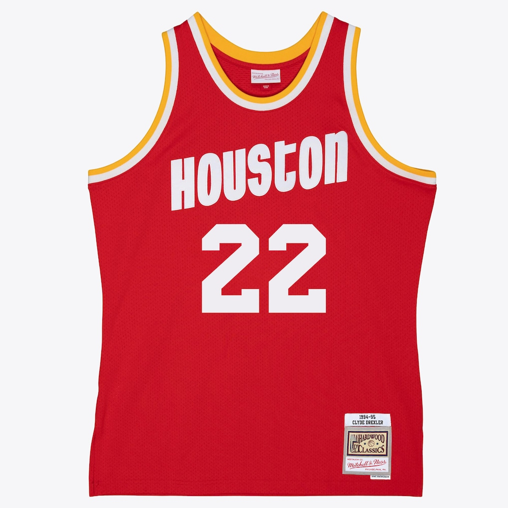Trusc H.Rockets #22 Clyde Drexler Mitchell & Ness Red 1994-1995 Swingman Stitched Jerseys