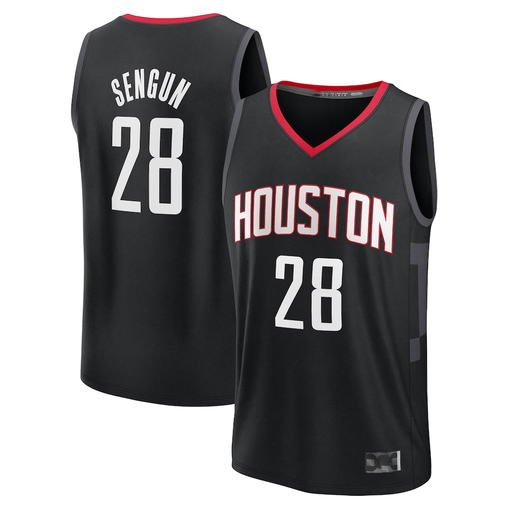 Trusc H.Rockets #28 Alperen Sengun Black Fast Break Replica Player Stitched Jerseys-Statement Edition