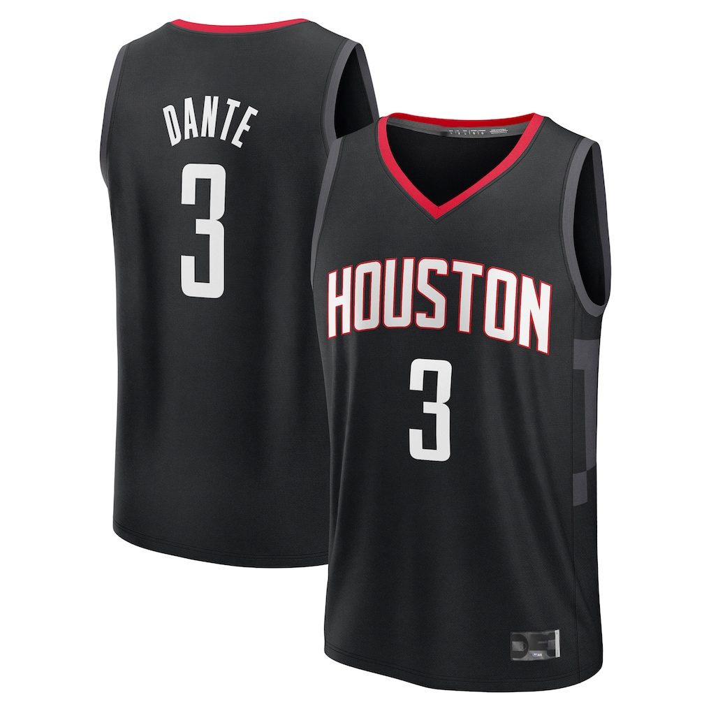 Trusc H.Rockets #3 N'Faly Dante Black Fast Break Replica Player Stitched Jerseys-Statement Edition