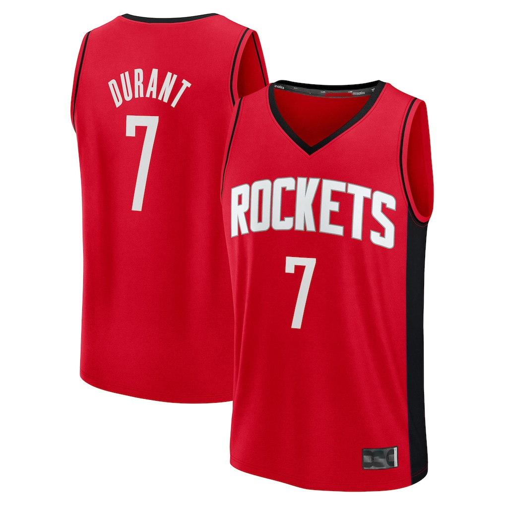Trusc H.Rockets #7 Kevin Durant Red Fast Break Replica Player Stitched Jerseys-Icon Edition