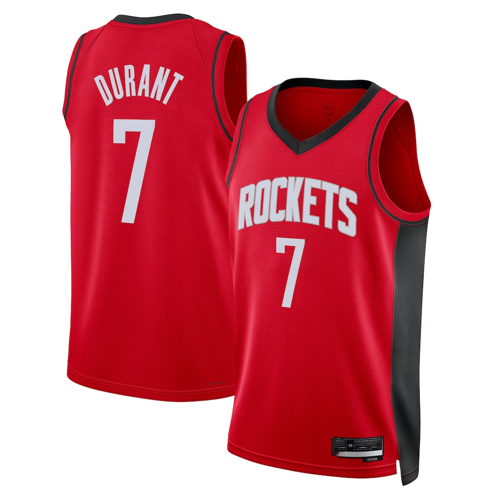 Trusc H.Rockets #7 Kevin Durant Red Swingman Player Stitched Jerseys-Icon Edition
