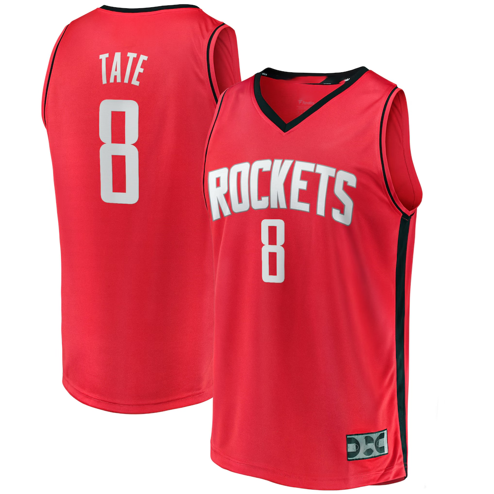Trusc H.Rockets #8 Jae'Sean Tate Red Fast Break Replica Stitched Jerseys-Icon Edition