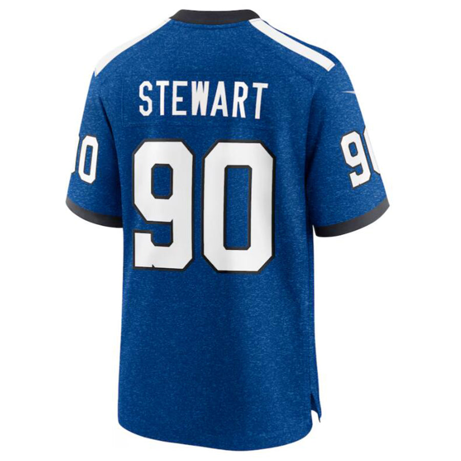 Trusc IN.Colts #90 Grover Stewart Royal Indiana Nights Alternate Game Jersey American Stitched Football Jerseys
