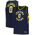 Trusc I.Pacers #0 Tyrese Haliburton  Navy Big & Tall Fast Break Jerseys - Icon Edition