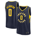 Trusc I.Pacers #0 Tyrese Haliburton  Navy Fast Break Replica Jerseys - Icon Edition