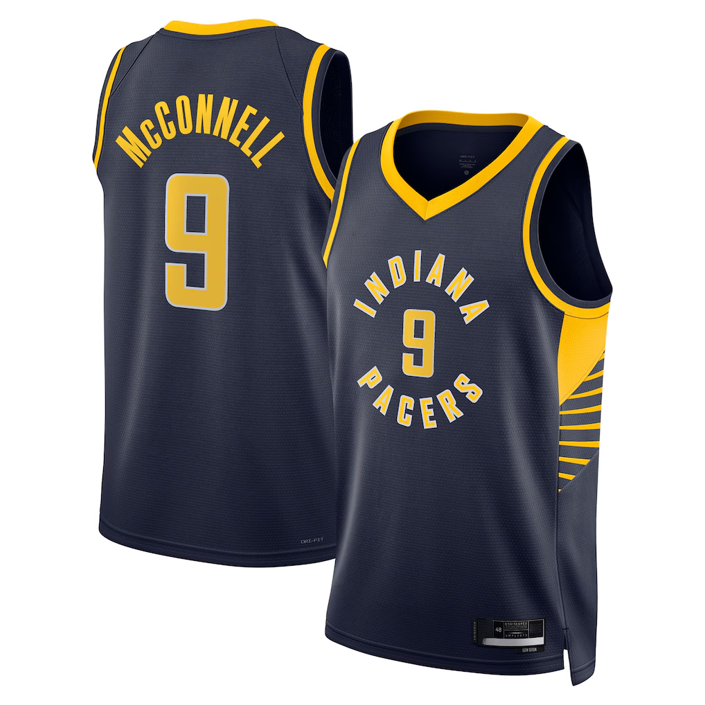 Trusc I.Pacers #9 T.J. McConnell Navy Swingman Replica Jerseys - Icon Edition