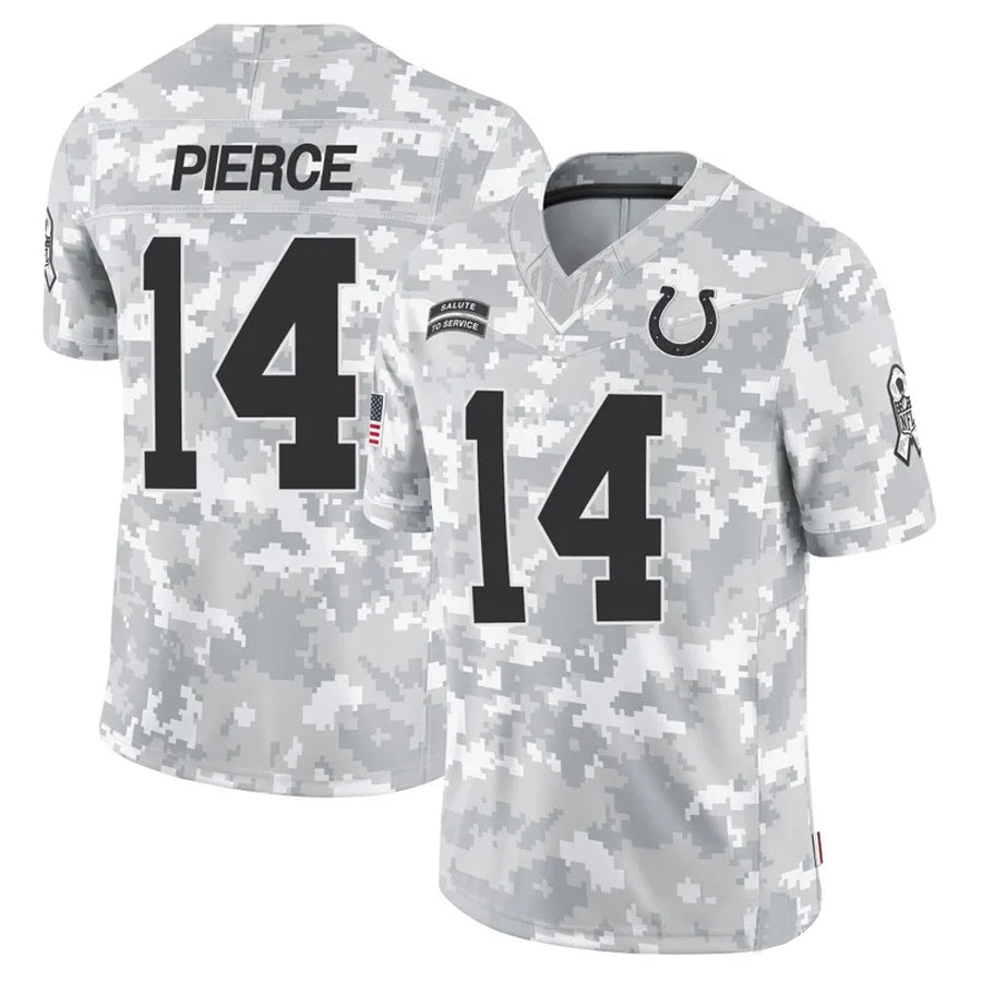 Trusc IN.Colts #14 Alec Pierce Player Arctic Camo Salute to Service Limited Stitched Jerseys