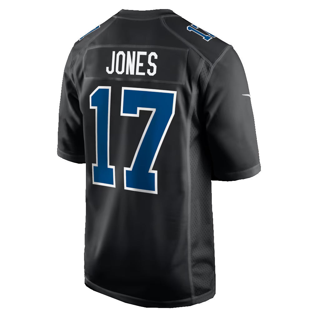 Trusc IN.Colts #17 Daniel Jones Player Carbon Black Fashion Game Stitched Jerseys