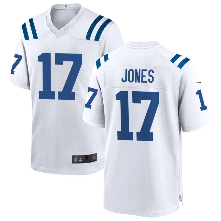 Trusc IN.Colts #17 Daniel Jones Player White Home Game Stitched Jerseys