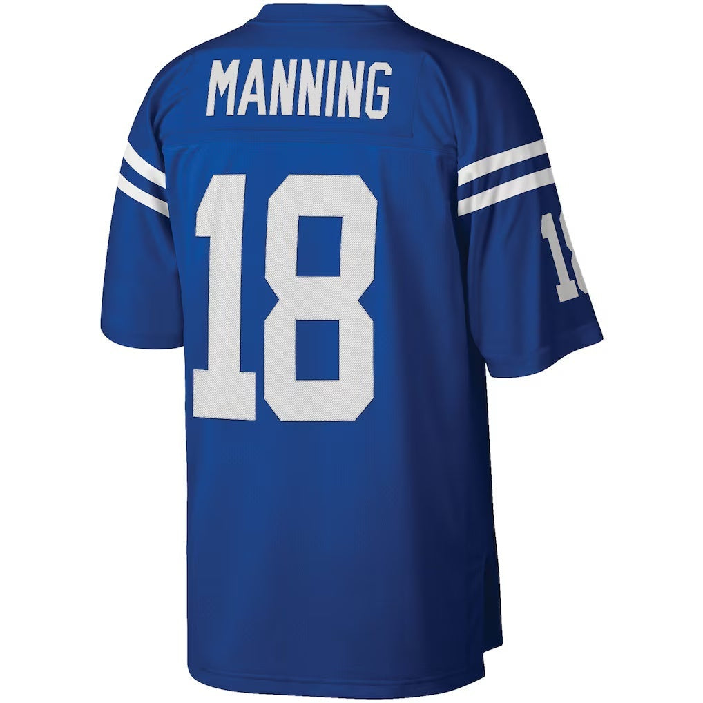 Trusc IN.Colts #18 Peyton Manning Mitchell & Ness Royal Big & Tall Retired Player Replica Stitched Jerseys