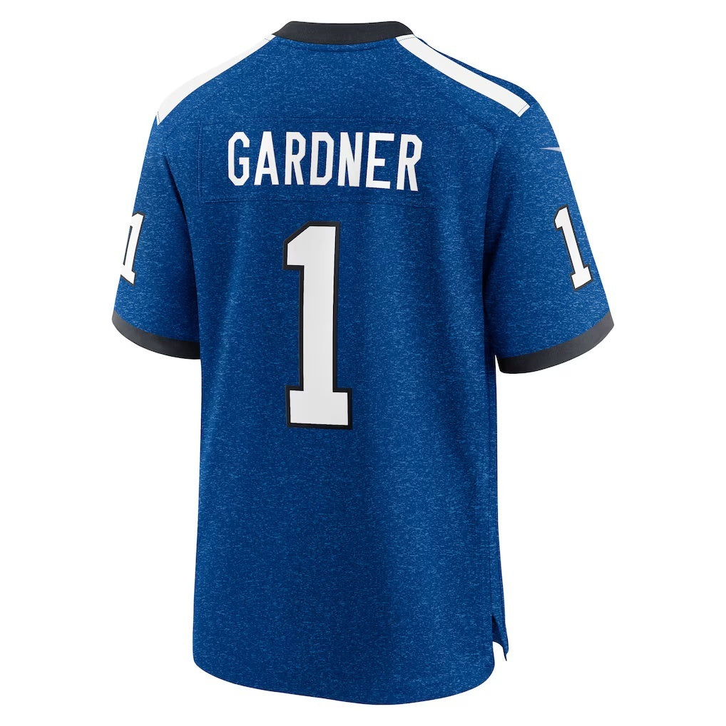 Trusc IN.Colts #1 Ahmad Sauce Gardner Heather Royal Alternate 2 Indiana Nights Game Stitched Jerseys
