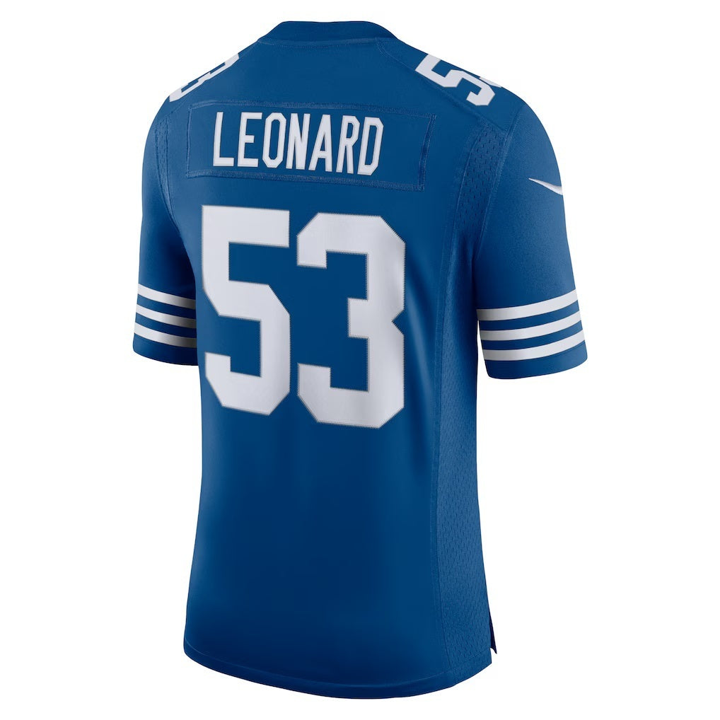 Trusc IN.Colts #53 Darius Leonard Royal Alternate Vapor Limited Stitched Jerseys