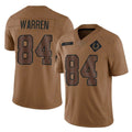 Trusc IN.Colts #84 Tyler Warren Player Brown Salute To Service Limited Stitched Jersey