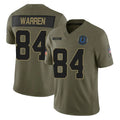 Trusc IN.Colts #84 Tyler Warren Player Salute To Service Limited Olive Stitched Jerseys