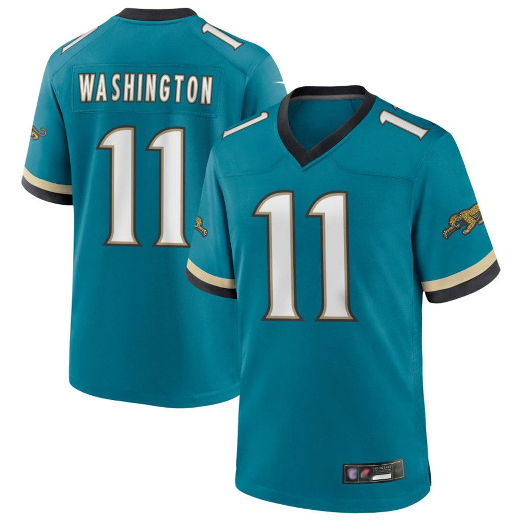 Trusc J.Jaguars #11 Parker Washington Player Legend Teal Game Stitched Jerseys