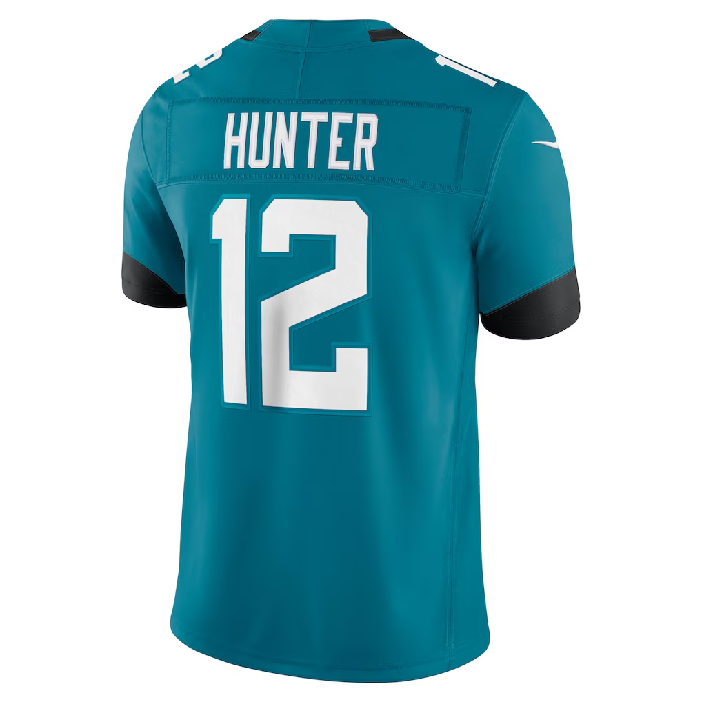 Trusc J.Jaguars #12 Travis Hunter Teal Team Vapor F.U.S.E. Stitched Limited Jerseys