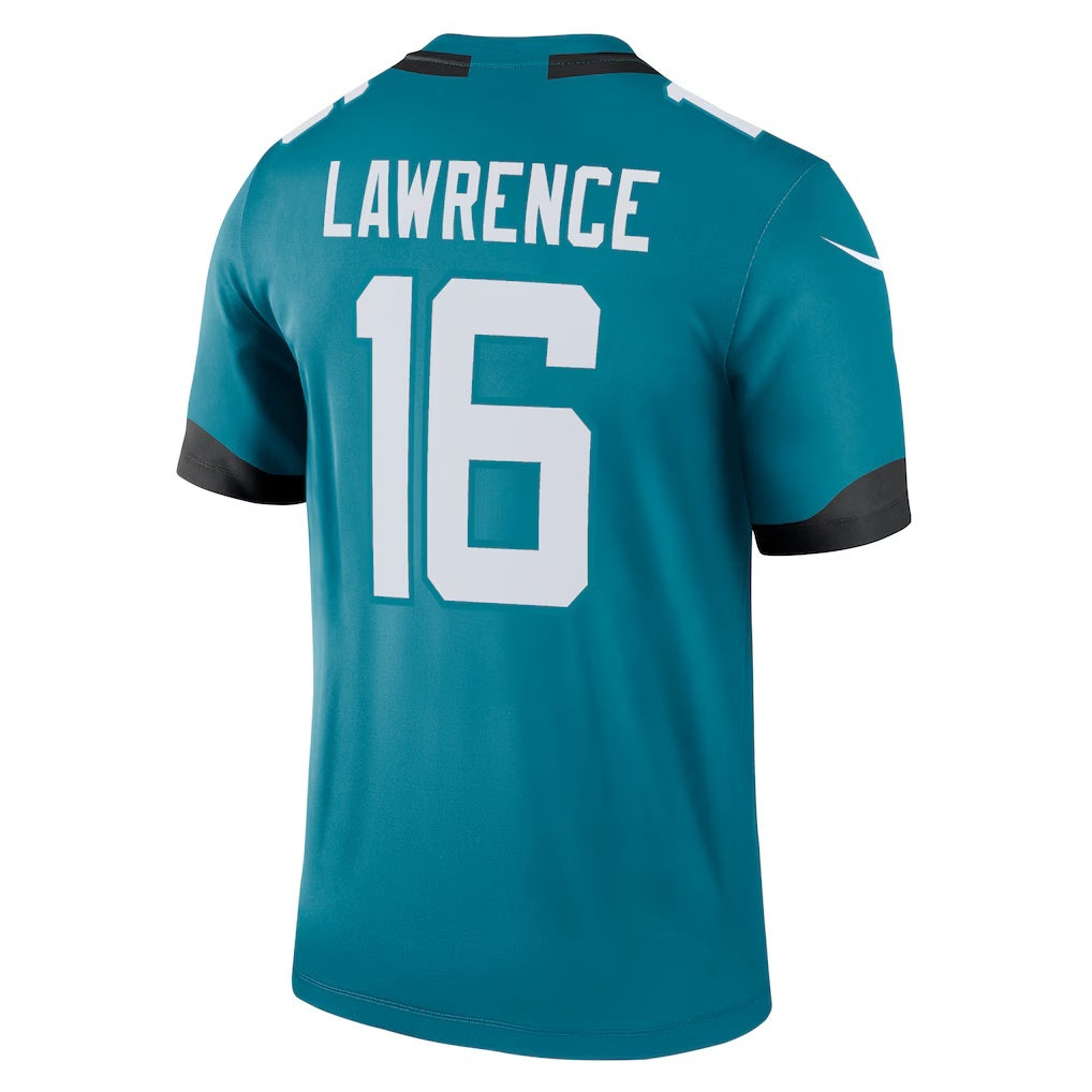 Trusc J.Jaguars #16 Trevor Lawrence Teal Legend Player Performance Top Stitched Jerseys