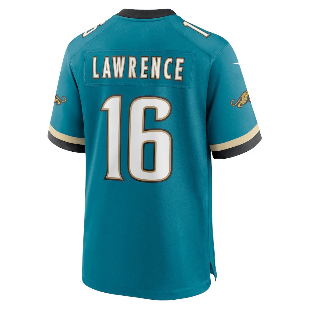 Trusc J.Jaguars #16 Trevor Lawrence Teal Prowler Throwback Player Game Stitched Jerseys