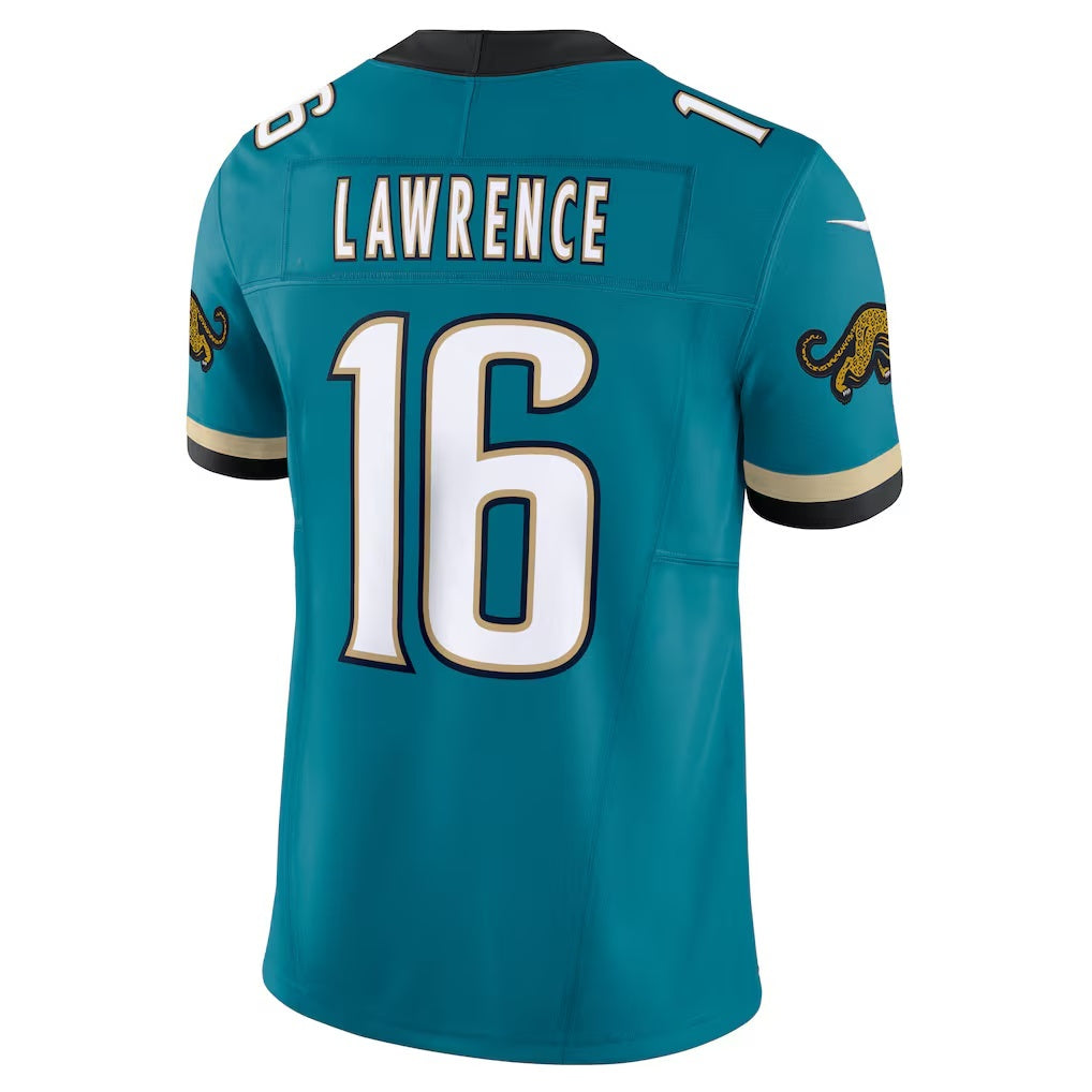 Trusc J.Jaguars #16 Trevor Lawrence Teal Prowler Throwback Vapor F.U.S.E. Limited Stitched Jerseys
