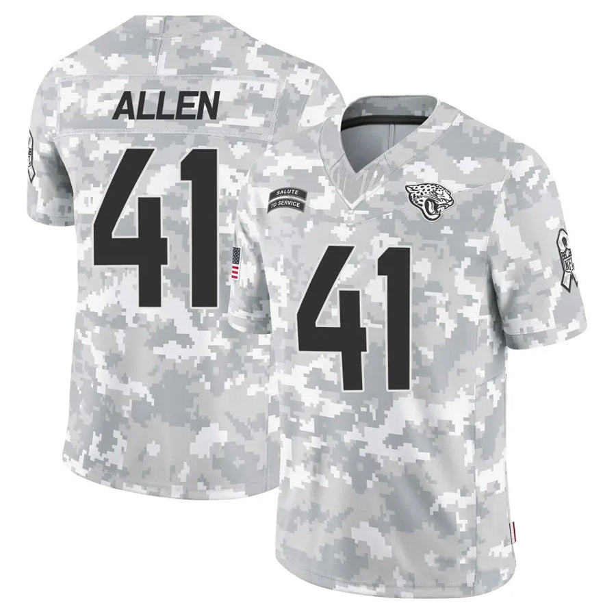 Trusc J.Jaguars #41 Josh Hines-Allen Player Arctic Camo Salute to Service Limited Football Jerseys