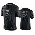 Trusc J.Jaguars #41 Josh Hines-Allen Player Black RFLCTV Limited Football Jerseys