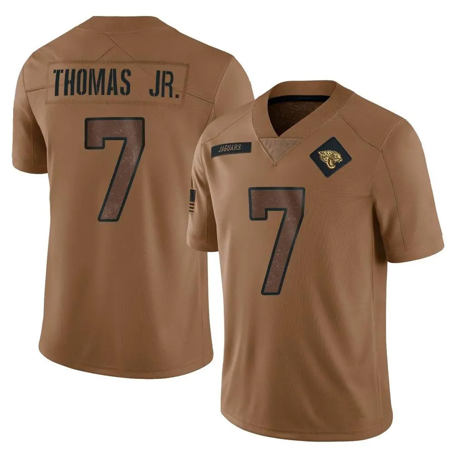 Trusc J.Jaguars #7 Brian Thomas Jr. Player Brown Salute To Service Limited Stitched Jerseys