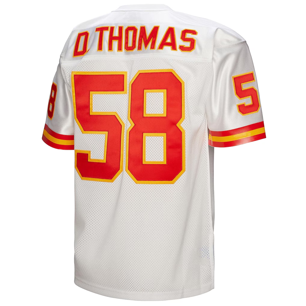 Trusc KC.Chiefs 1994 #58 Derrick Thomas Mitchell & Ness White Authentic Throwback Retired Player Stitched Jerseys