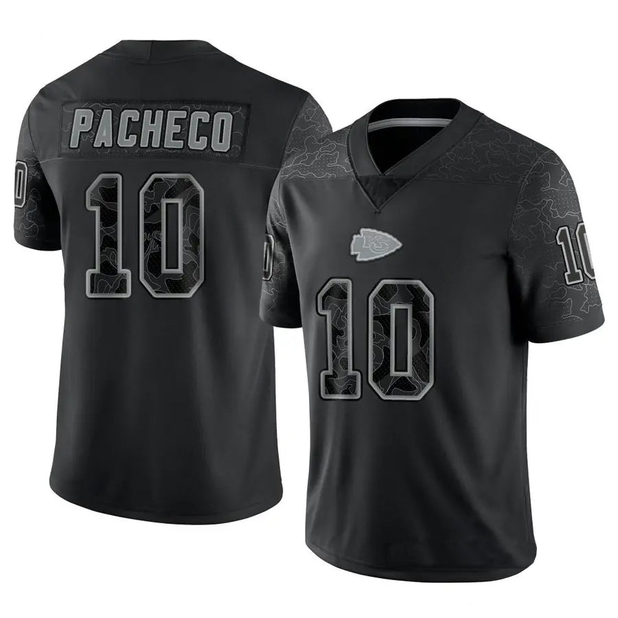 Trusc KC.Chiefs #10 Isiah Pacheco Player Black RFLCTV Limited Stitched Jerseys